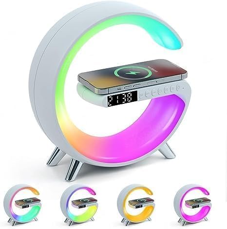 Wireless G Speaker with Wireless Charging, Desk Lamp Bedside Night Light, Smart Light, Sound Machine. (SZ-837)