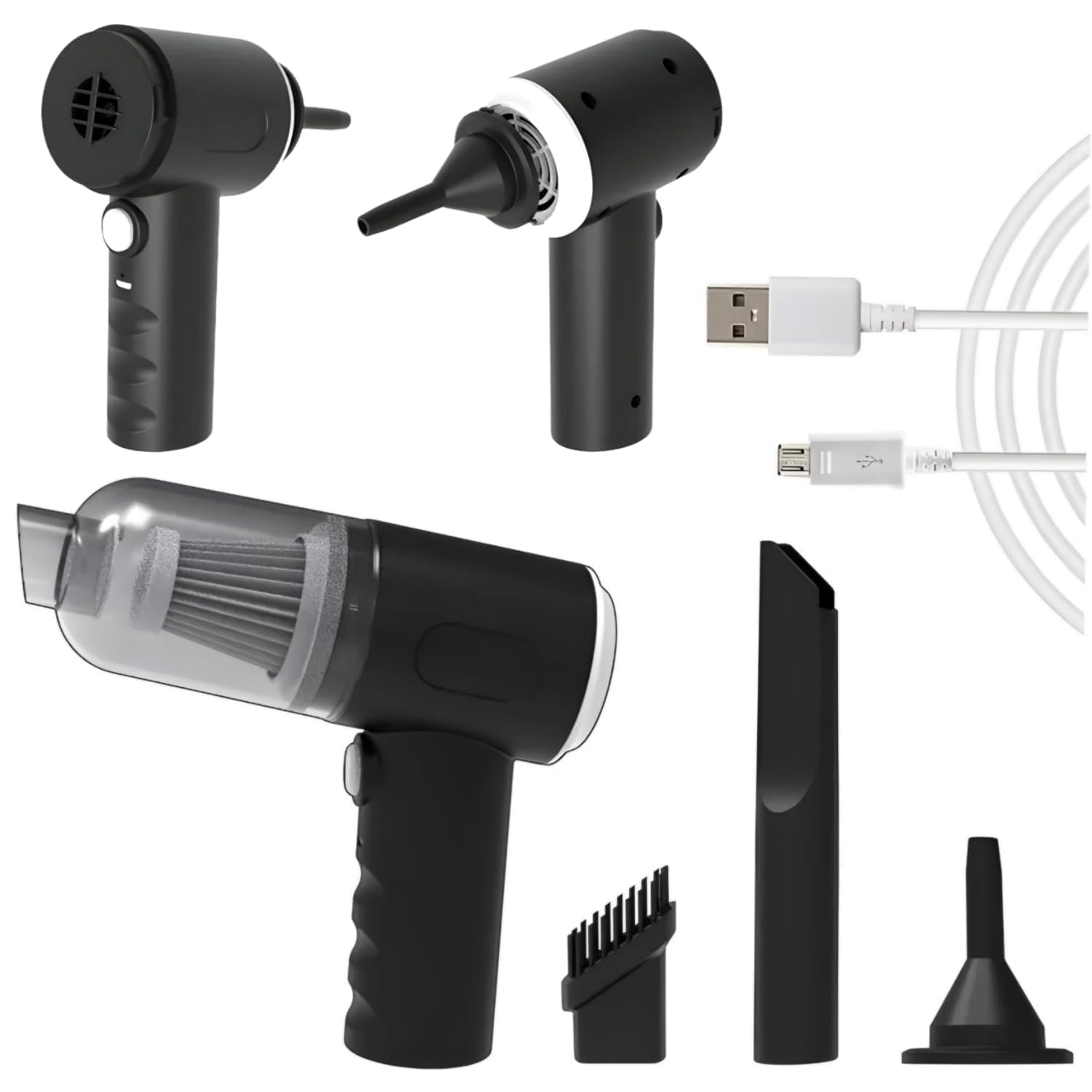 3 in 1 Car Vacuum 120W High-Power, Wireless Vacuum Cleaner Home Car Dual USB Rechargeable (SZ-645)