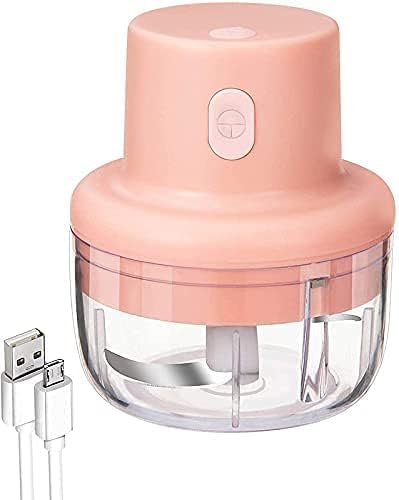 Portable USB Rechargeable Electric Chopper (250 ml) - for Fruit, Vegetable, Onion, Garlic - Food Cutter, Speedy Chopper, Mini Slicer, Food Processor(SZ-190)