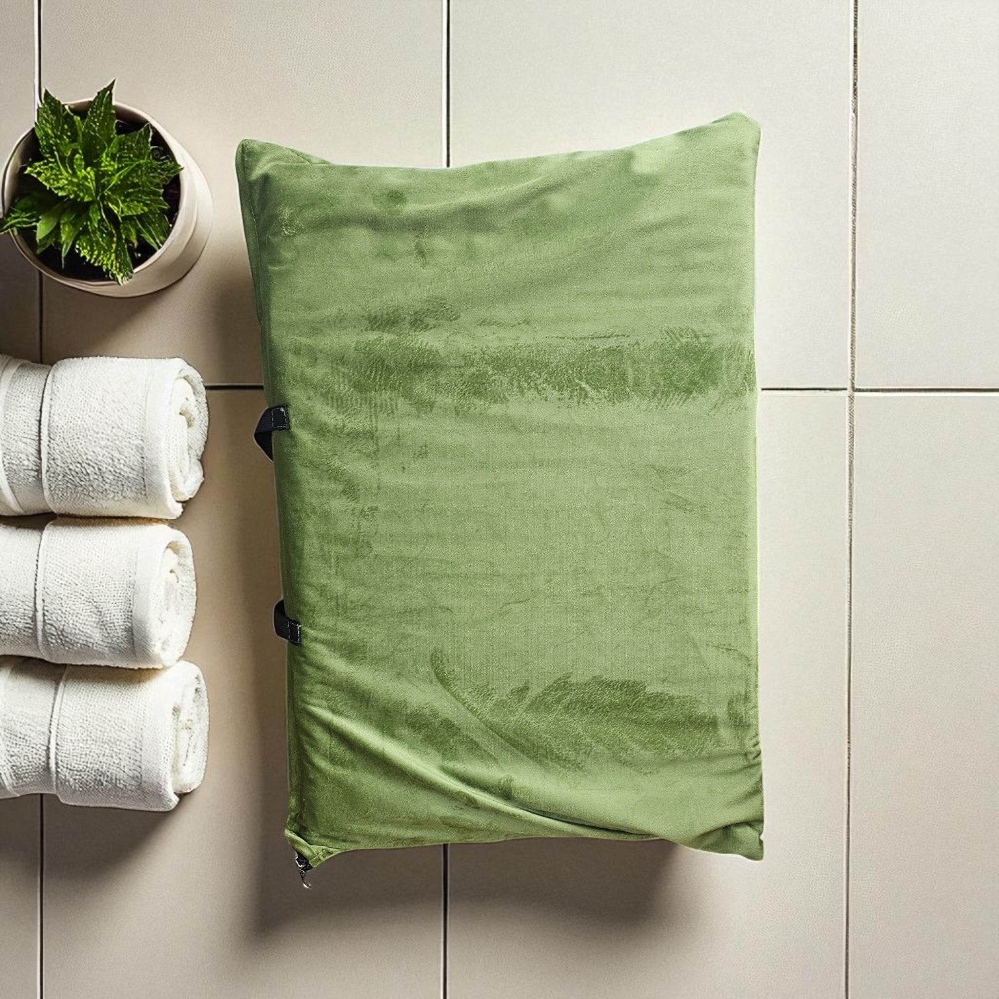 Foldable Prayer Mat with backrest – Travel-Friendly, Portable & Customizable (includes a bag)