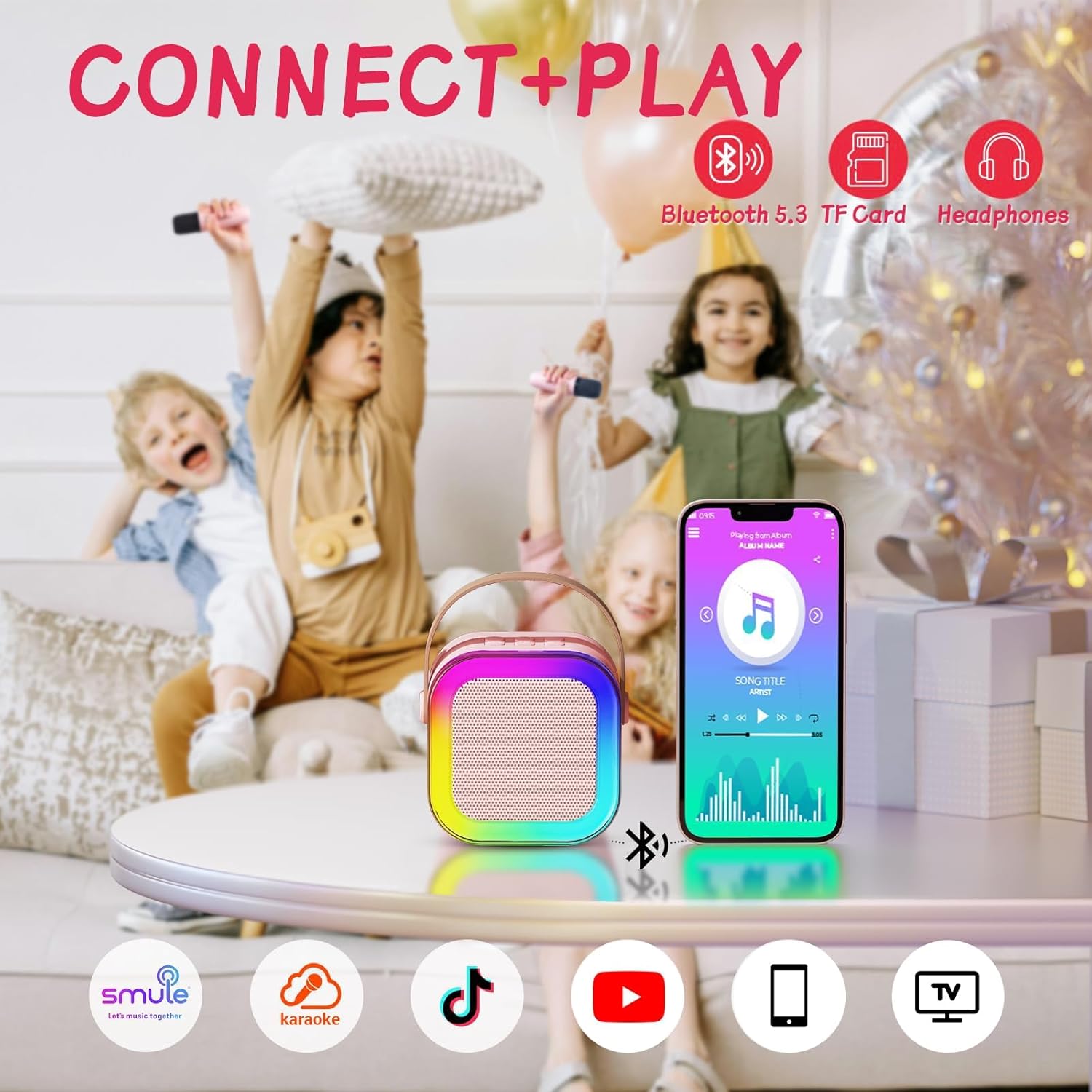 K-12 colorful wireless Bluetooth speaker with mic