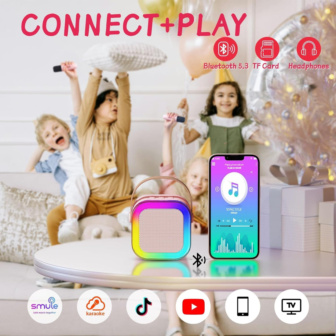 K-12 colorful wireless Bluetooth speaker with mic