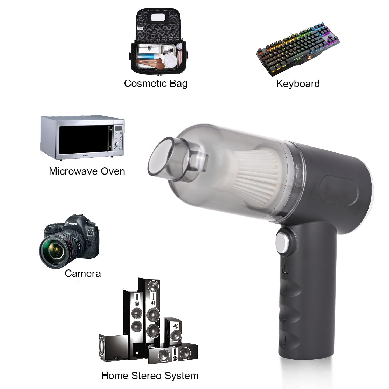 3 in 1 Car Vacuum 120W High-Power, Wireless Vacuum Cleaner Home Car Dual USB Rechargeable (SZ-645)