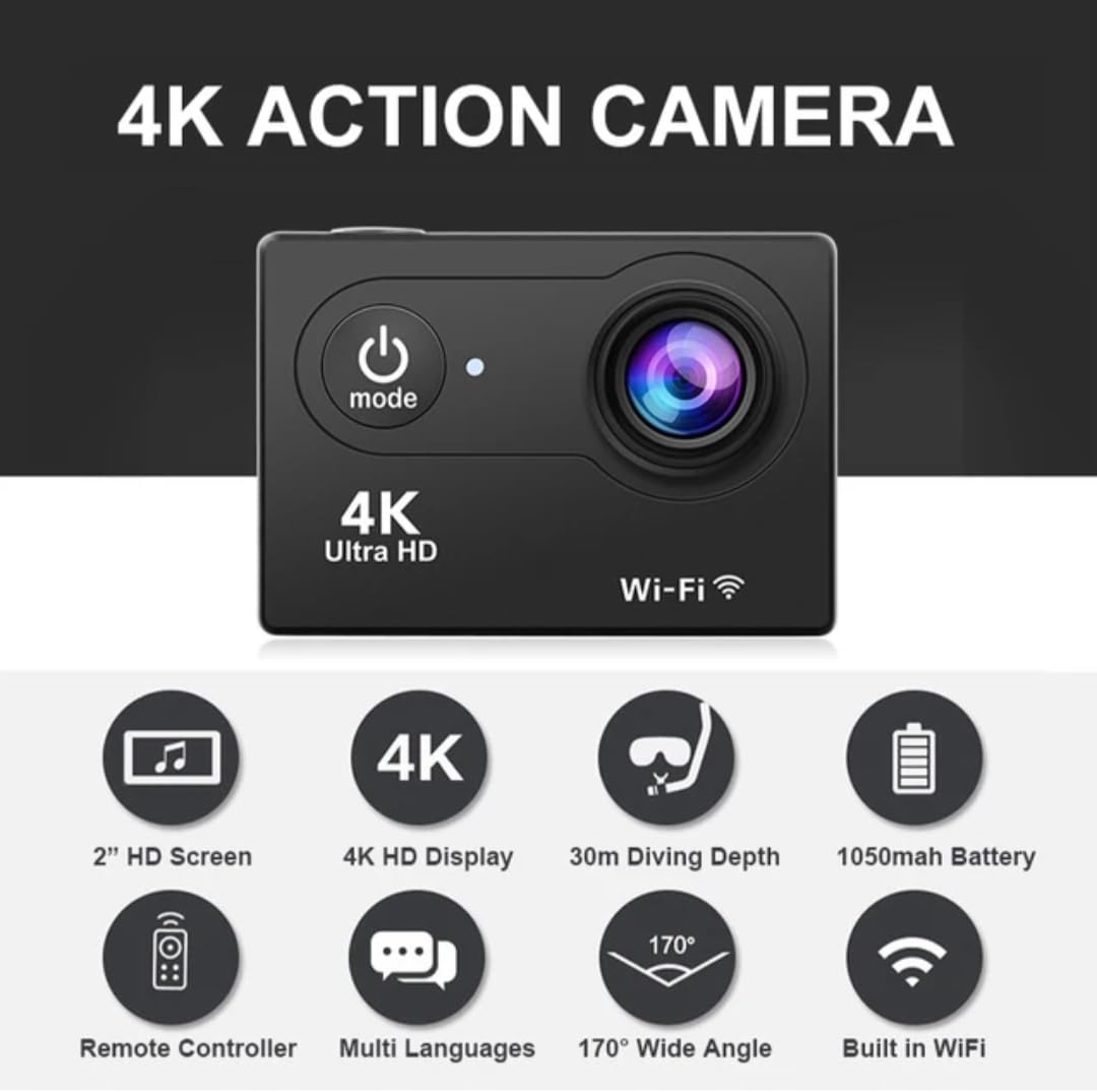 TGO PRO 4K WiFi Action and Sports Waterproof Camera