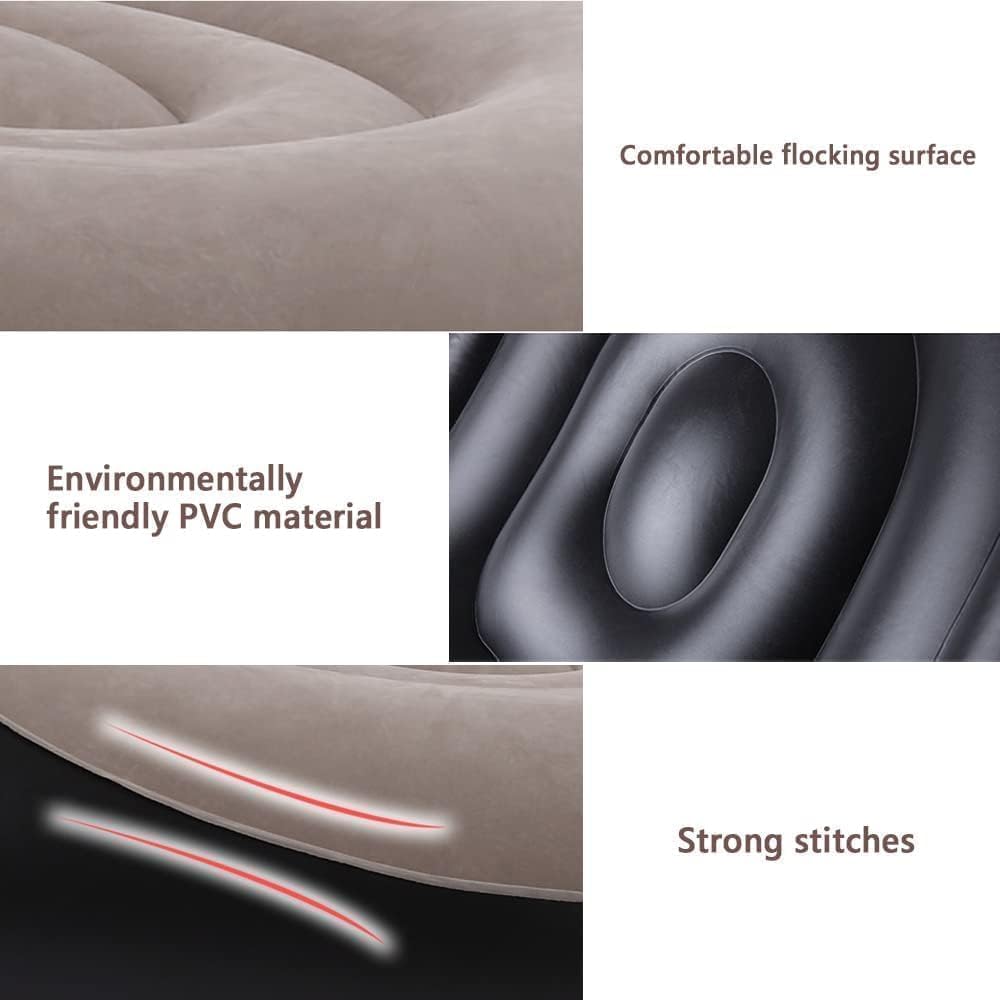 Inflatable Lounge Chair with Footrest | Foldable Air Sofa Bed with Electric Pump | Portable Indoor-Outdoor Lazy Couch