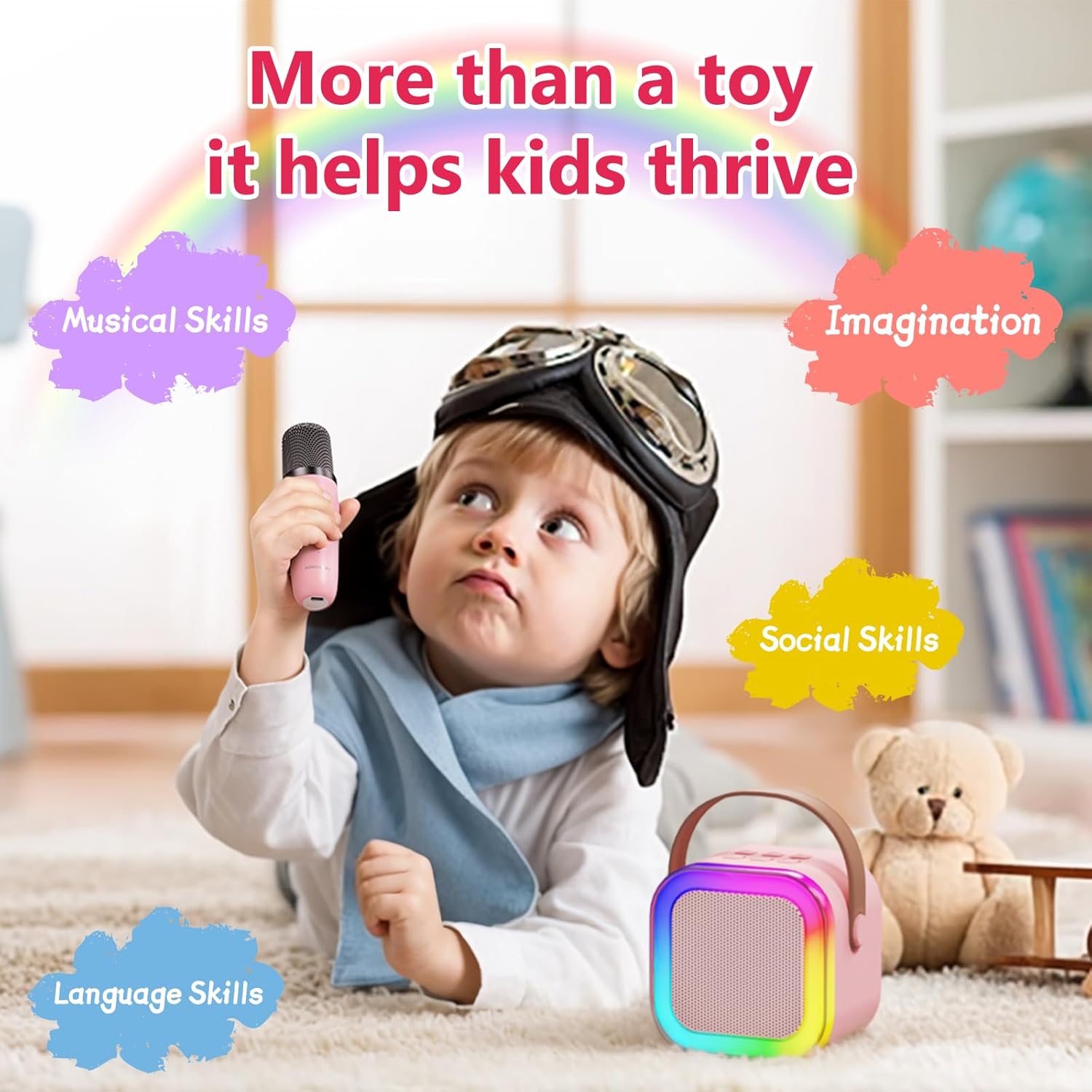 K-12 colorful wireless Bluetooth speaker with mic