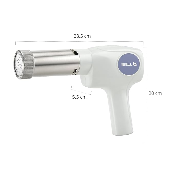 iBELL Electric Noodle Maker, Idiyappam Maker, 5 molds,2000 mAH, 50 Times,Cordless Spaghetti and Pasta Maker