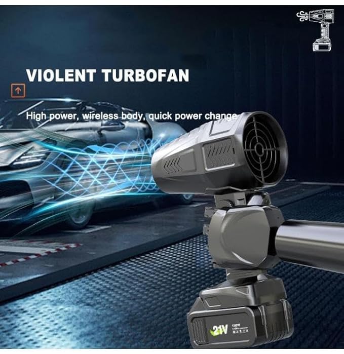 Turboglass Cordless Car Dryer | Handheld Electric Portable Blower for Car, Home & Garden