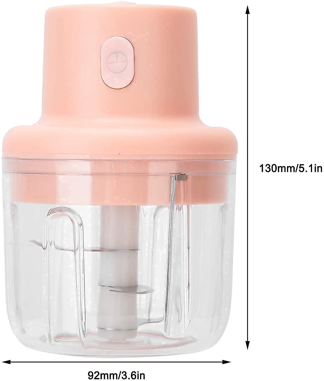 Portable USB Rechargeable Electric Chopper (250 ml) - for Fruit, Vegetable, Onion, Garlic - Food Cutter, Speedy Chopper, Mini Slicer, Food Processor(SZ-190)