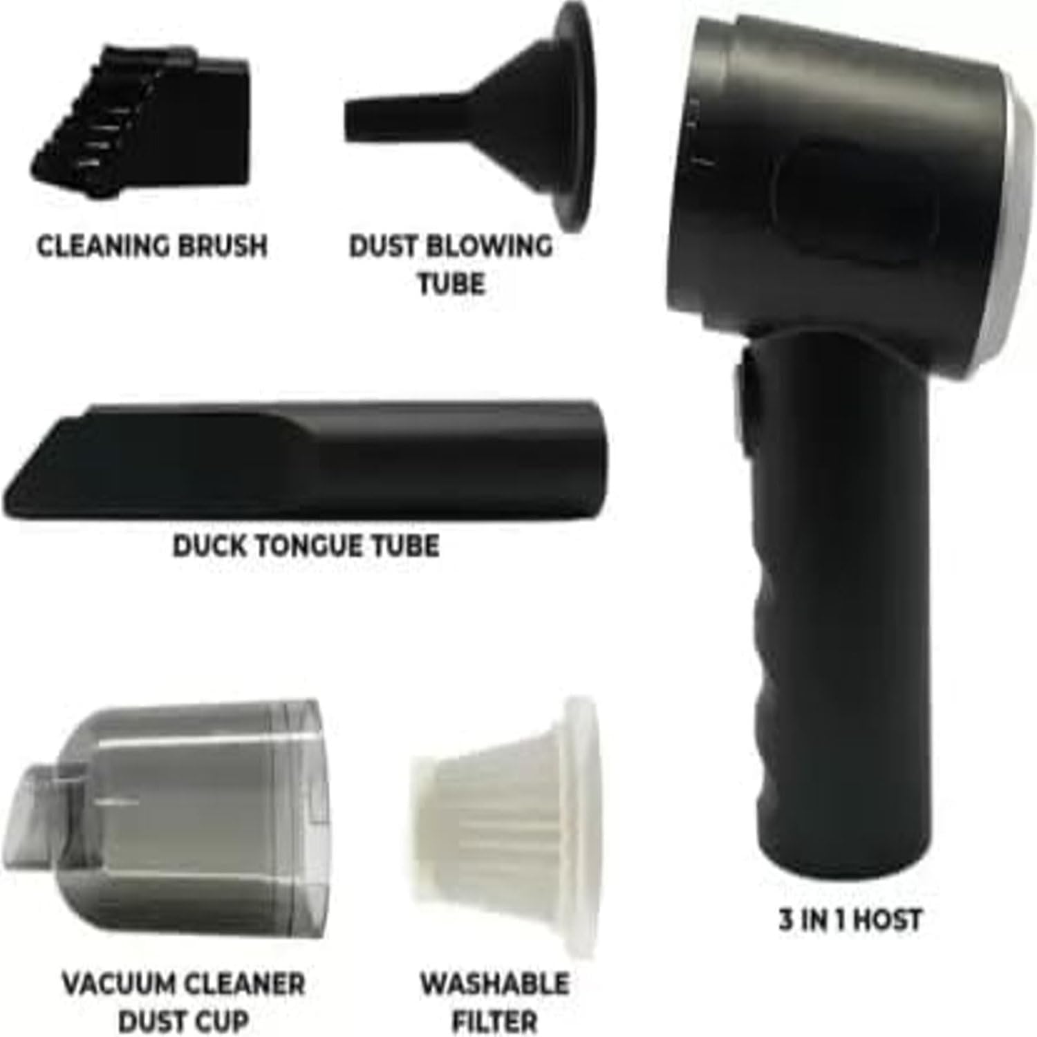 3 in 1 Car Vacuum 120W High-Power, Wireless Vacuum Cleaner Home Car Dual USB Rechargeable (SZ-645)