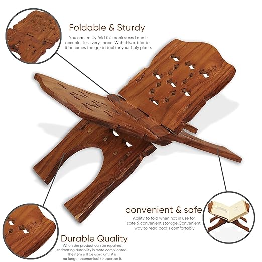Quran Wooden Stand| reading Stand For All religiuos Holy books