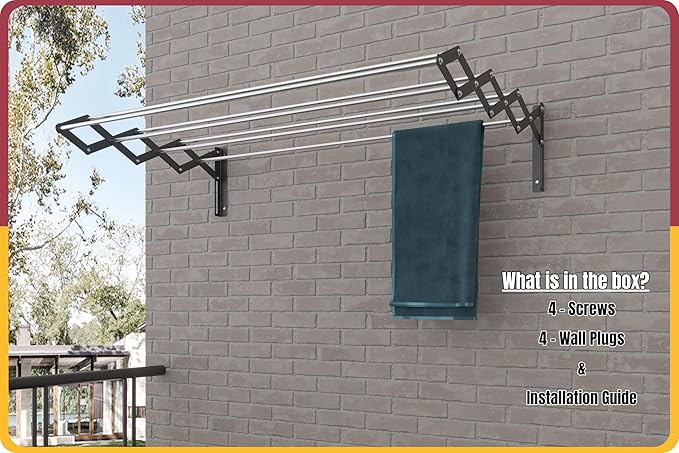 Stainless Steel Foldable Wall Mounted/Mounting Clothes Drying Stand for wall SZ-1030