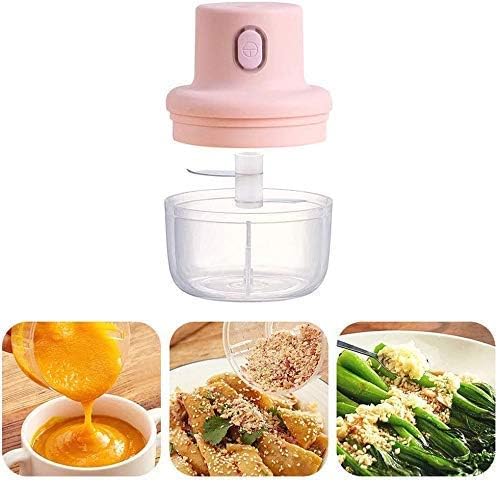 Portable USB Rechargeable Electric Chopper (250 ml) - for Fruit, Vegetable, Onion, Garlic - Food Cutter, Speedy Chopper, Mini Slicer, Food Processor(SZ-190)
