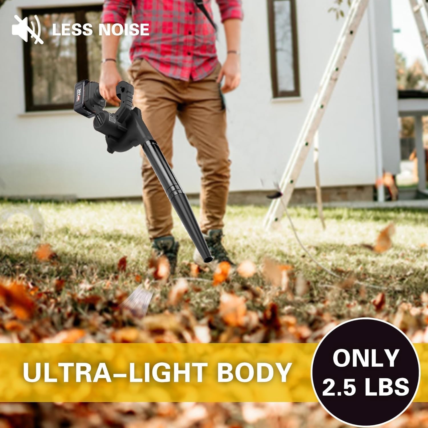 Cordless Blower | Rechargeable & Portable | Powerful Suction & Strong Airflow for Lawn, Home, Car, and Garden