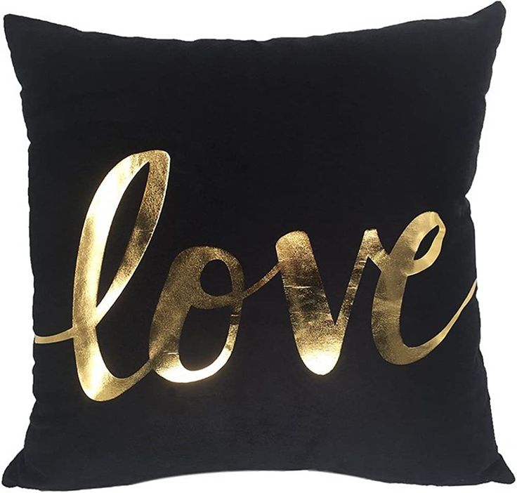 PERSONALISED  BLACK NAME PILLOW WITH GOLDEN INITIAL (ENTER YOUR NAME OR INITIAL IN THE BOX GIVEN BELOW)