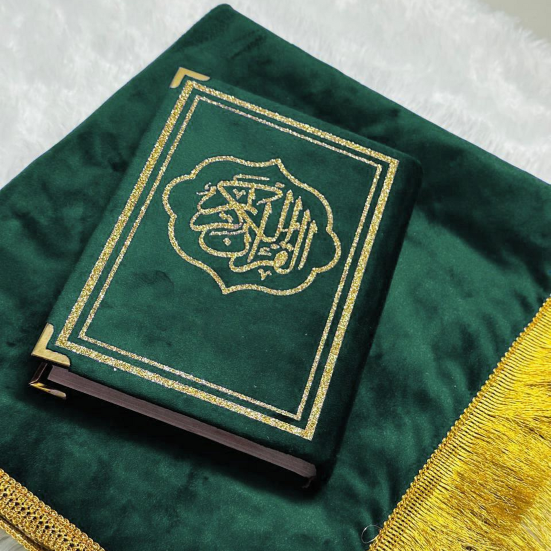 Prayer Mat with Matching Quran Set