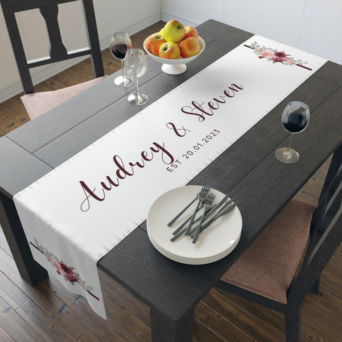 Customized Name Table Runners