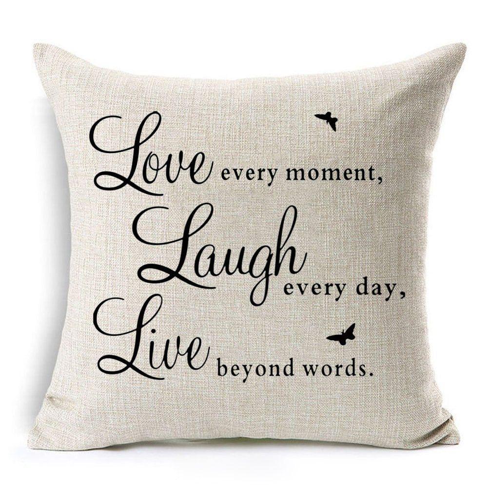 Throw Pillow With Custom Quotes  (add the quotes below the text box given below)