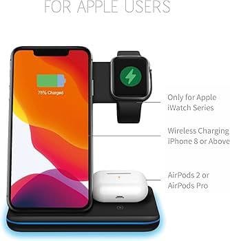 3 in 1 Wireless Charging Compatible with iPhone JVCOM