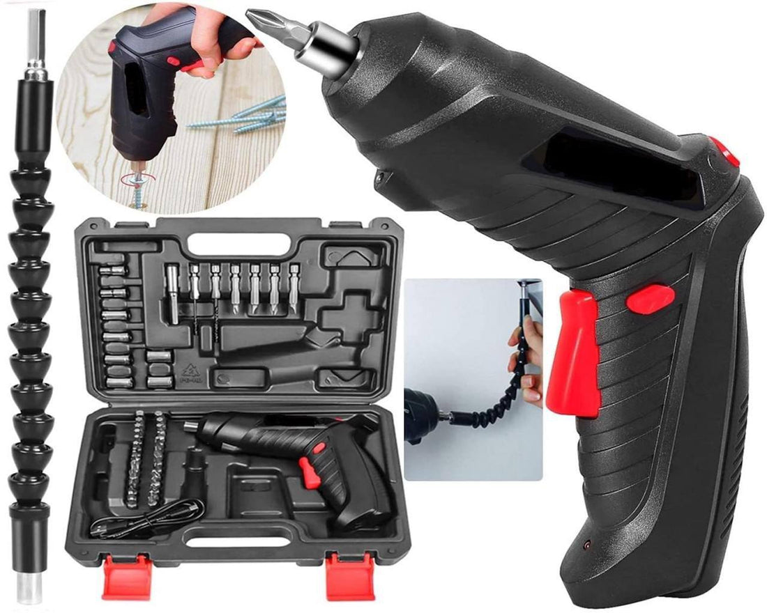 Cordless Electric Screwdriver Set | 47 in 1 Electric Screwdriver | Battery Powered Screwdriver Kit | Rechargeable Electric Screwdriver | Electric Screwdriver | Screwdriver Set | Wireless Electric Screwdriver Kit | Electric Portable Drill Driver Machine