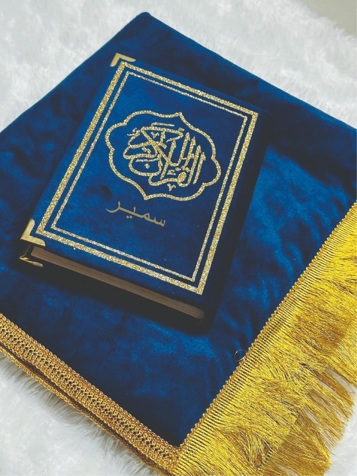 Prayer Mat with Matching Quran Set