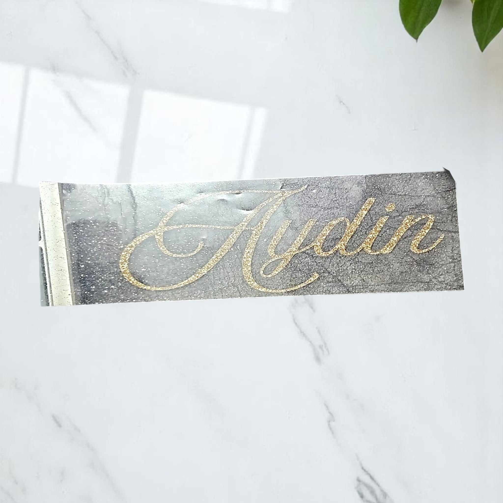 Golden Heating Name Stickers