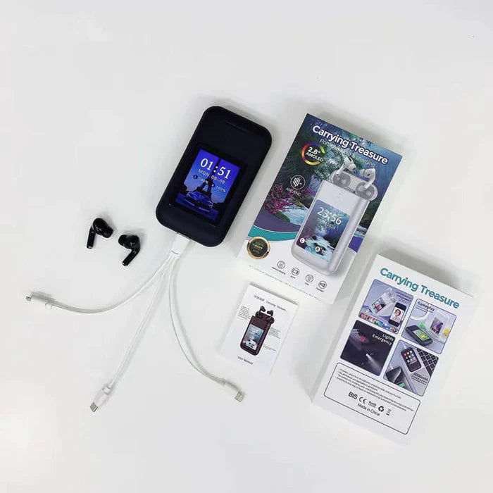 Earbuds With Powerbank and Display JV