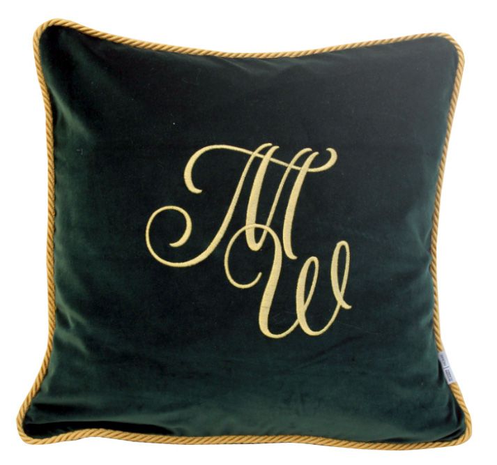 PERSONALISED  BLACK NAME PILLOW WITH GOLDEN INITIAL (ENTER YOUR NAME OR INITIAL IN THE BOX GIVEN BELOW)