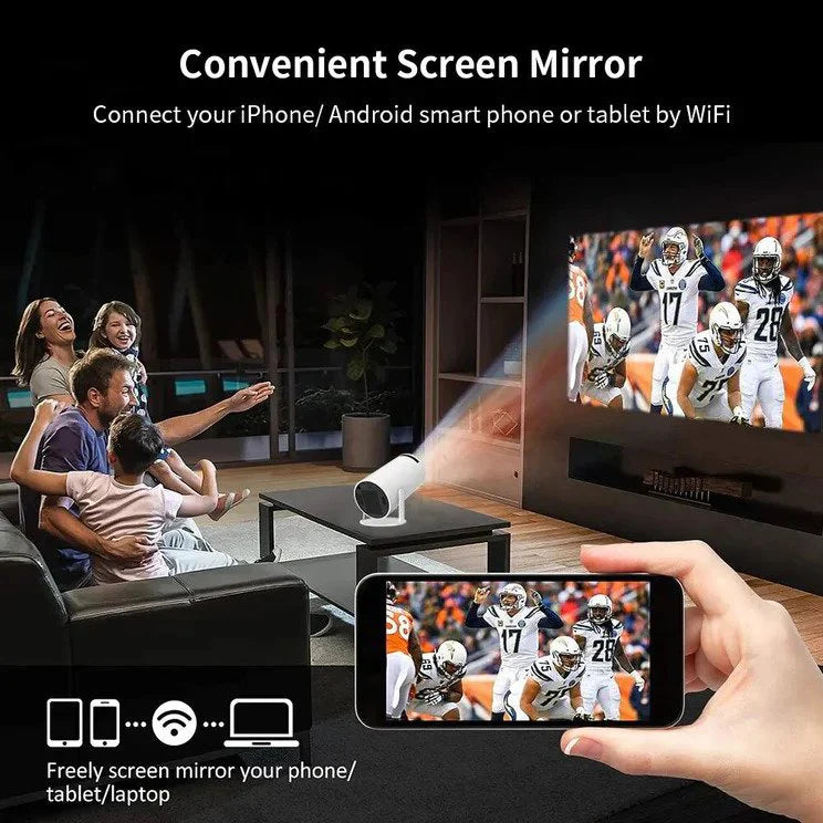 Poratable Mini projector 180 degrees JVCOM