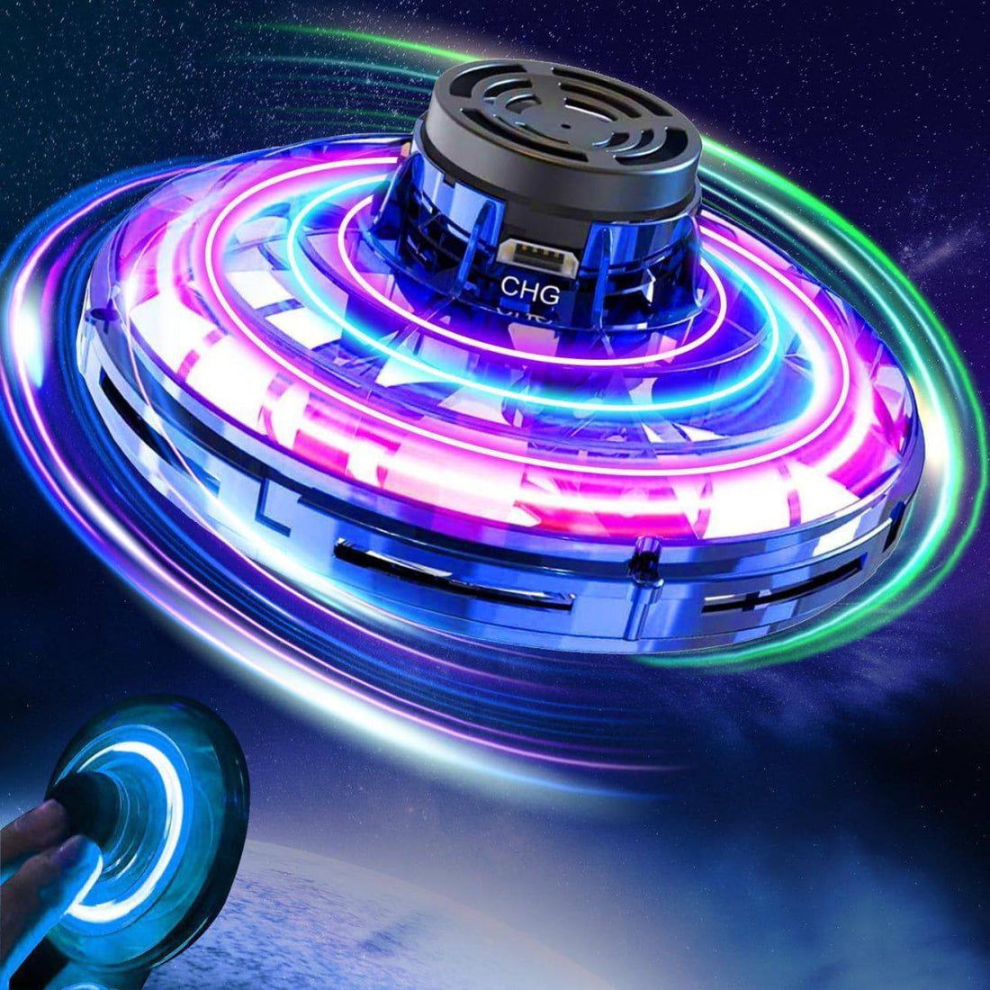 Flynova Flying Orb Spinner | Hand-Controlled Boomerang Ball | 360° UFO Magic Gyro Spinner Toy