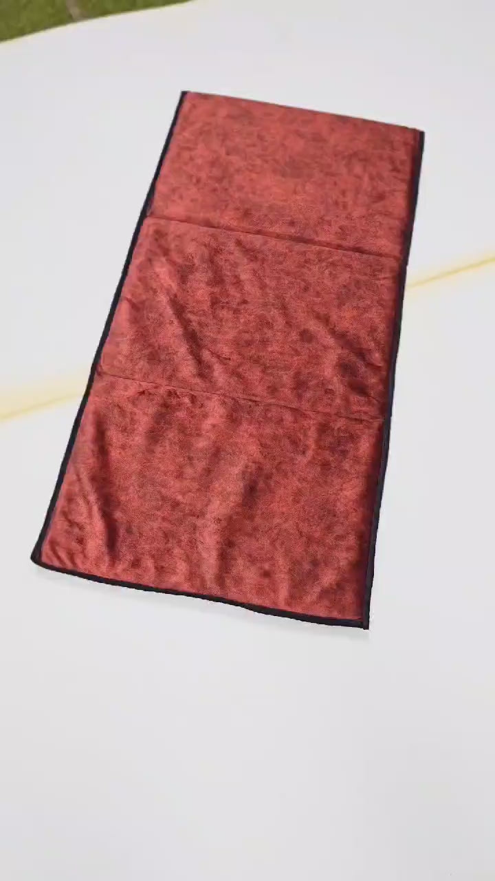 Foldable Prayer Mat with backrest – Travel-Friendly, Portable & Customizable (includes a bag)