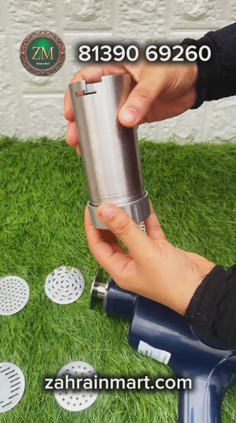 iBELL Electric Noodle Maker, Idiyappam Maker, 5 molds,2000 mAH, 50 Times,Cordless Spaghetti and Pasta Maker