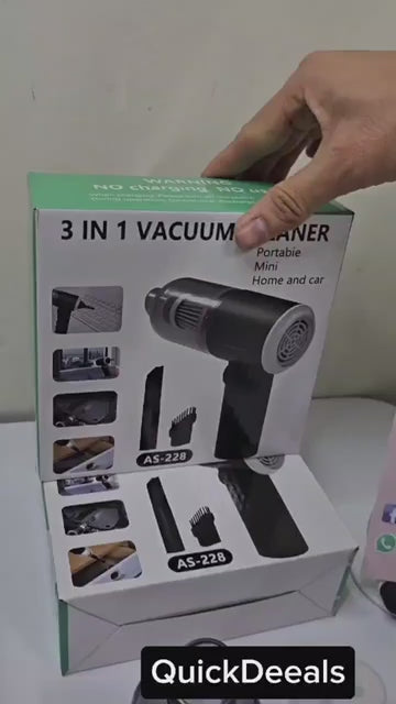 3 in 1 Car Vacuum 120W High-Power, Wireless Vacuum Cleaner Home Car Dual USB Rechargeable (SZ-645)