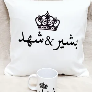 Couple Name Pillow With Mug Combo (add your name in the text box given below)