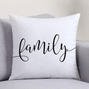 Family Printed Throw Pillow ( Add your notes in the text box given below)